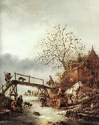 OSTADE, Isaack van A Winter Scene  ag oil painting picture wholesale